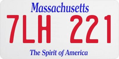 MA license plate 7LH221