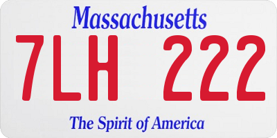 MA license plate 7LH222