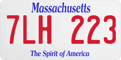 MA license plate 7LH223