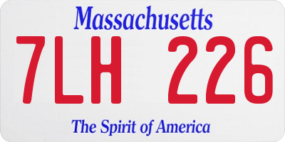 MA license plate 7LH226