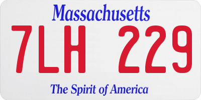 MA license plate 7LH229