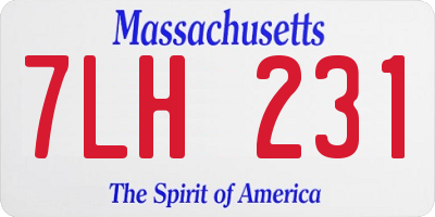 MA license plate 7LH231