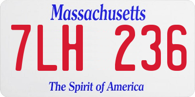 MA license plate 7LH236