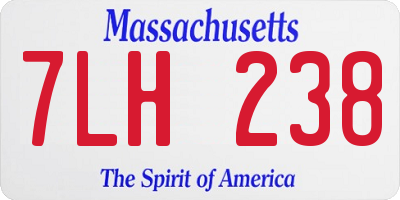 MA license plate 7LH238
