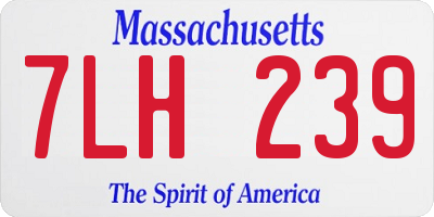 MA license plate 7LH239