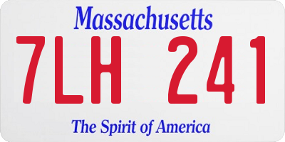MA license plate 7LH241