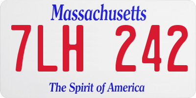 MA license plate 7LH242