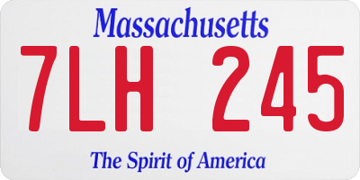 MA license plate 7LH245