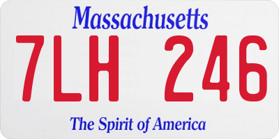 MA license plate 7LH246