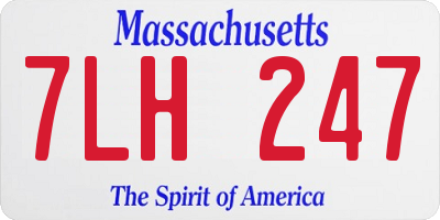MA license plate 7LH247