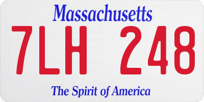 MA license plate 7LH248