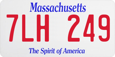 MA license plate 7LH249