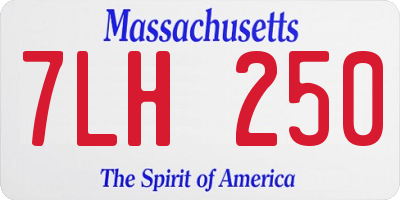 MA license plate 7LH250