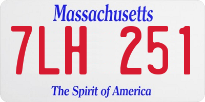 MA license plate 7LH251