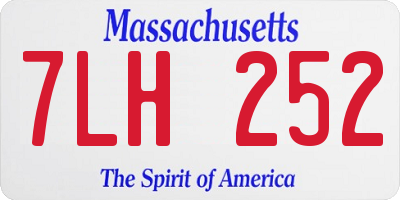 MA license plate 7LH252