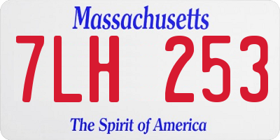 MA license plate 7LH253