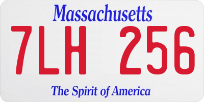 MA license plate 7LH256