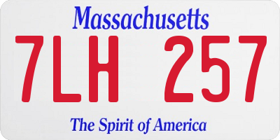 MA license plate 7LH257