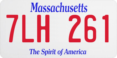 MA license plate 7LH261