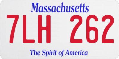 MA license plate 7LH262
