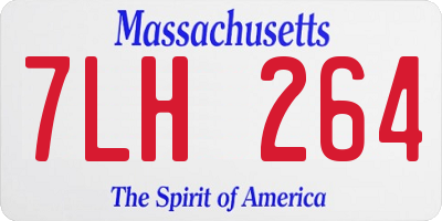 MA license plate 7LH264