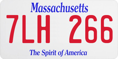 MA license plate 7LH266