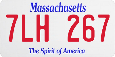 MA license plate 7LH267