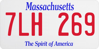 MA license plate 7LH269