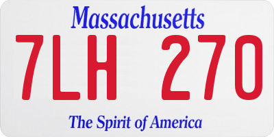 MA license plate 7LH270