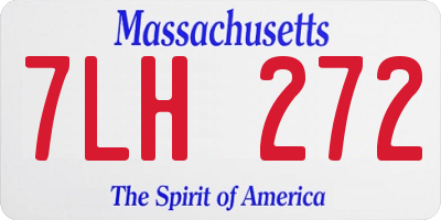 MA license plate 7LH272