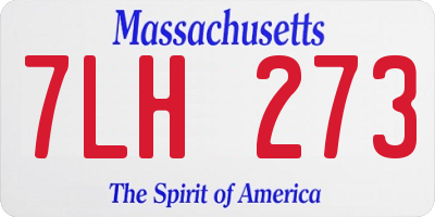 MA license plate 7LH273