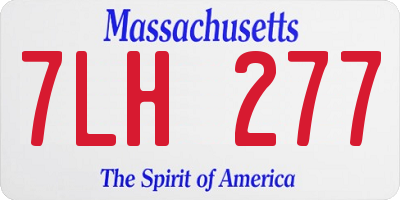 MA license plate 7LH277