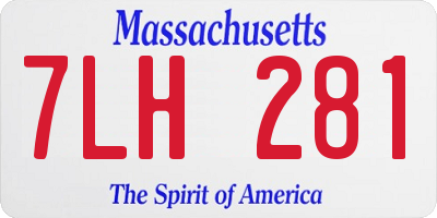 MA license plate 7LH281