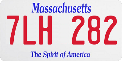 MA license plate 7LH282