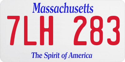 MA license plate 7LH283