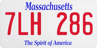MA license plate 7LH286