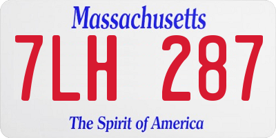 MA license plate 7LH287