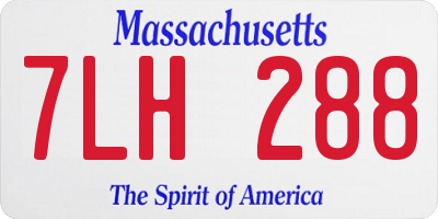 MA license plate 7LH288