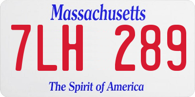 MA license plate 7LH289