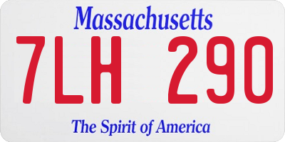 MA license plate 7LH290