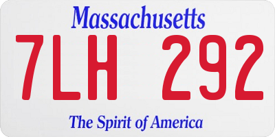 MA license plate 7LH292