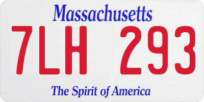 MA license plate 7LH293
