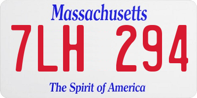 MA license plate 7LH294