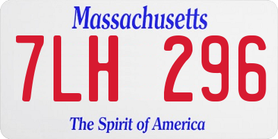 MA license plate 7LH296