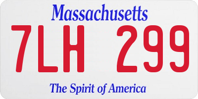 MA license plate 7LH299
