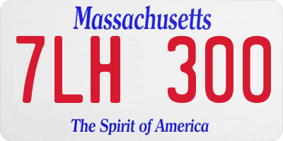 MA license plate 7LH300
