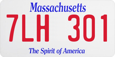 MA license plate 7LH301