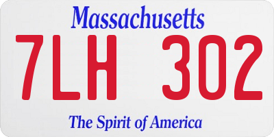 MA license plate 7LH302