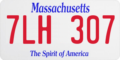 MA license plate 7LH307