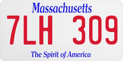 MA license plate 7LH309